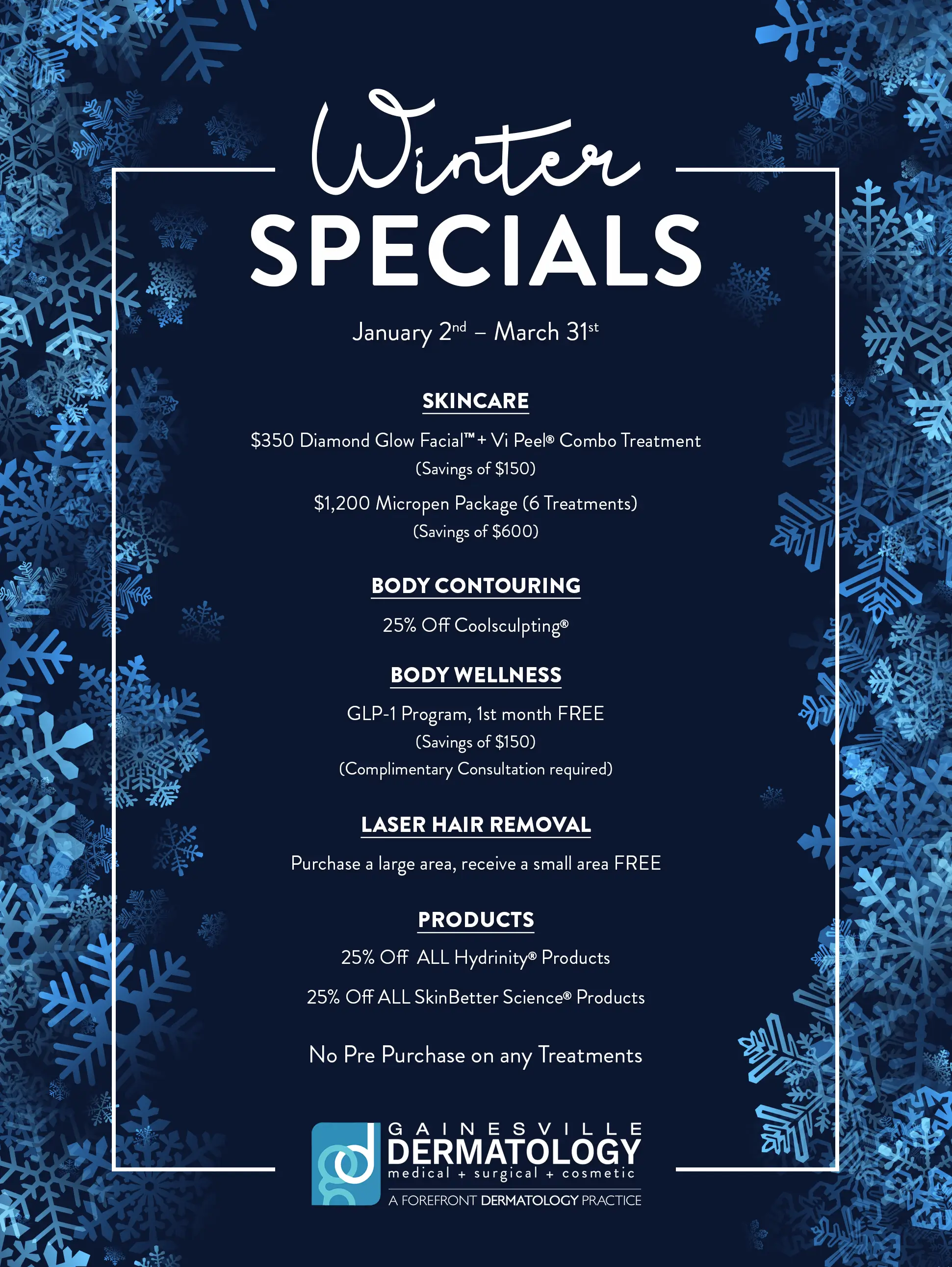 Dermatology Specials for Winter 2026 in Gainesville